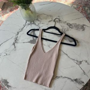 Cream Knit Tank